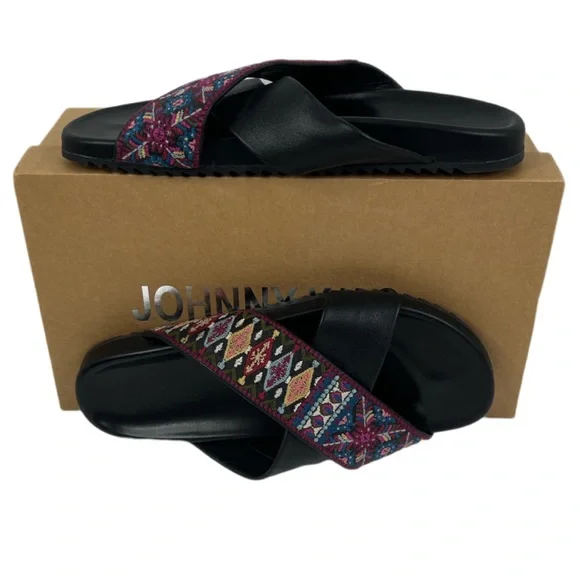 Johnny Was Beatriz Slip On Embroidered Sandal Shoes Italy Size 37 - Picture 7 of 10